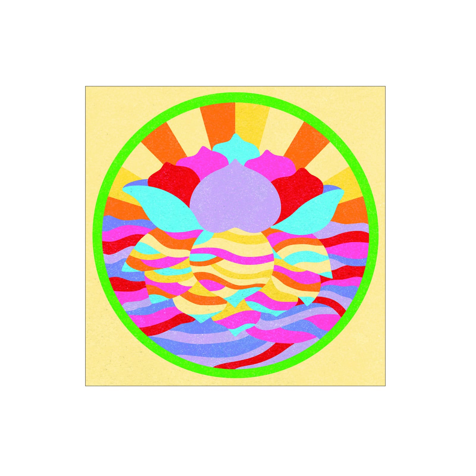 Mandala de sable coloré 