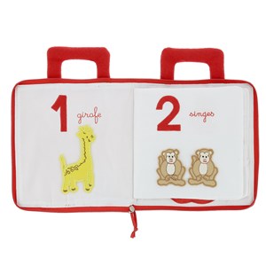 Livre tissu "1 2 3 compter les animaux"