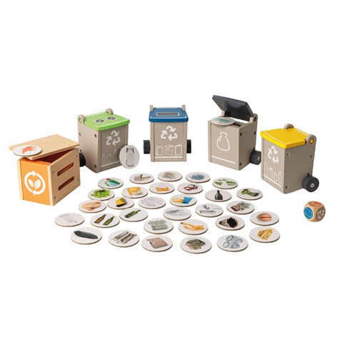 Jeu de tri sélectif en bois