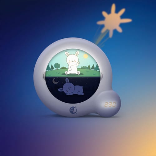 FlinQ - Réveil lumineux LED/Sleep Trainer - Lapin 