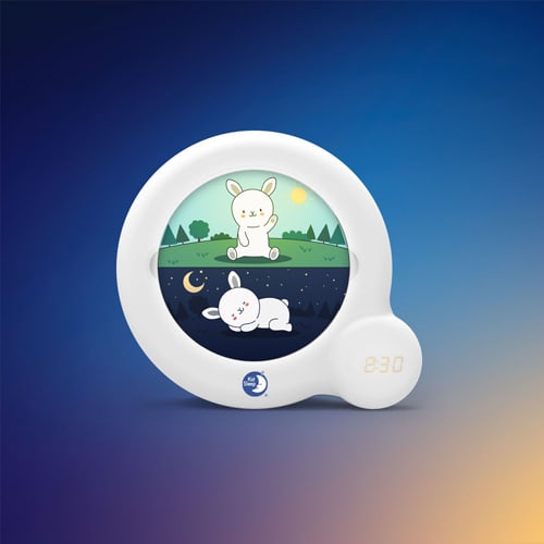 Réveil enfant en forme de lapin affichage horaire, température tête en  silicone, rechargeable avec télécommande