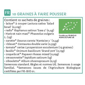 Graines bio à faire pousser