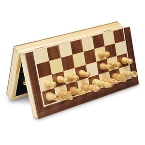 Jeu d'échecs en bois pliable