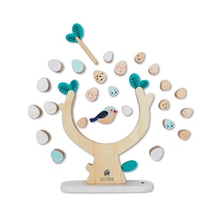 Jeu d'équilibre oiseau en bois