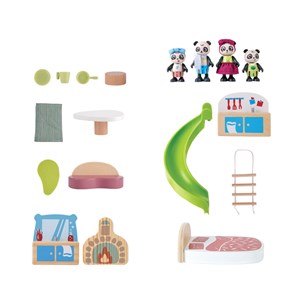 Maison des pandas en bambou