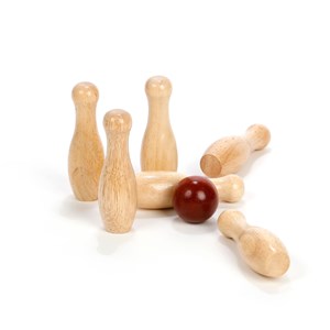 Jeu de quilles miniatures en bois