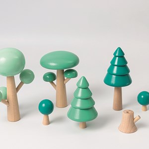 Jeu de construction forêt en bois