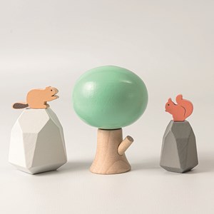 Jeu de construction forêt en bois