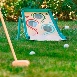 Jeu de mini-golf en bois