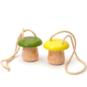 Échasses champignons en bois