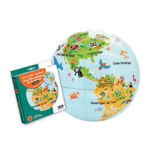 Globe gonflable animaux de la nature
