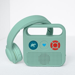 Casque audio pour enfant compatible enceinte Merlin Vert