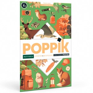 Poster stickers campement nature Poppik
