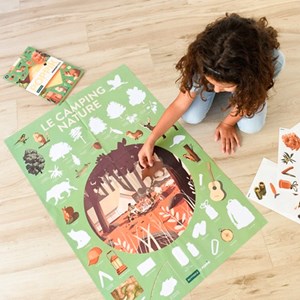 Poster stickers campement nature Poppik