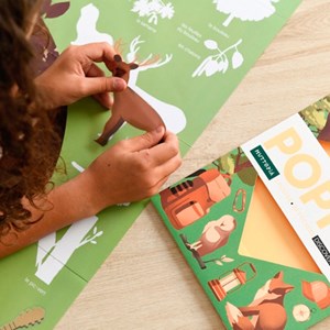 Poster stickers campement nature Poppik