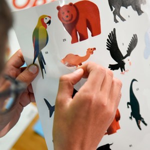 Poster stickers animaux du monde Poppik