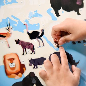 Poster stickers animaux du monde Poppik