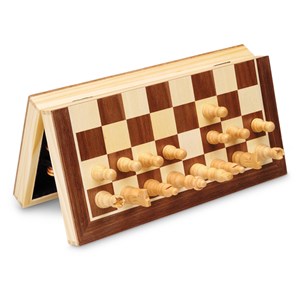 Jeu d'échecs en bois pliable