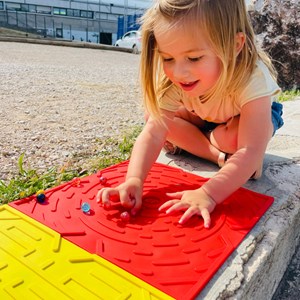 Tapis de jeu pour billes Game Plak' Jaune