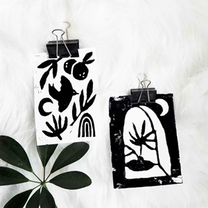 Kit mes cartes en linogravure