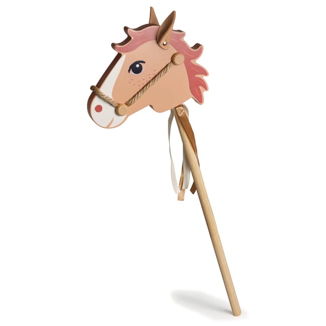 Cheval à Bascule En Bois Modèle Âne Poignées Dossier Bois Bleu