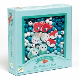 Coffret perles en bois animaux