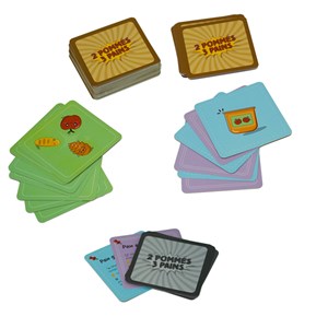 Jeu d'annonce 2 pommes et 3 pains