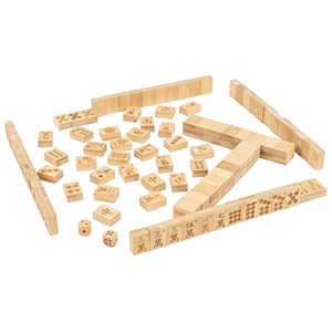 Jeu de Mahjong en bois