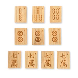 Jeu de Mahjong en bois