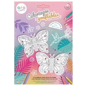 Papillons gonflables à colorier
