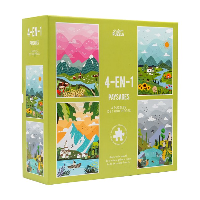 Puzzle 4 paysages 1000 pièces