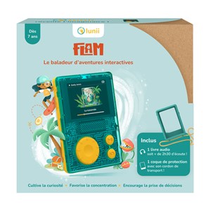 Lunii FLAM baladeur interactif avec coque de protection nomade et cordon