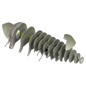 Maquette 3D animaux en carton Eugy Eléphant