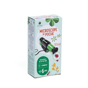 Microscope de poche lumineux grossissement 40X pour enfants