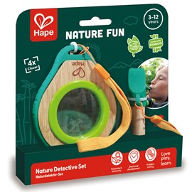 Loupe pour enfant grossissement X4 et sifflet bambou et bioplatique Hape