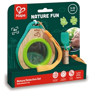 Loupe pour enfant grossissement X4 et sifflet bambou et bioplatique Hape