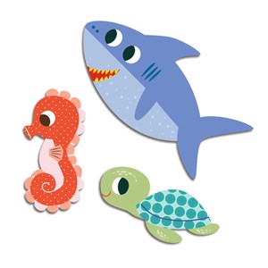 Coffret 62 gommettes stickers animaux de la mer Djeco