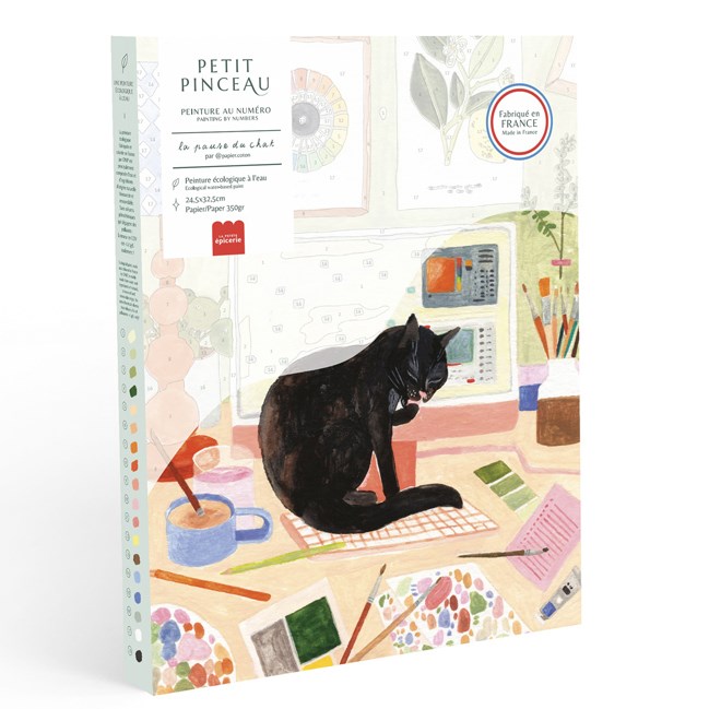 Peinture au numéro La Pause du Chat La Petite Épicerie