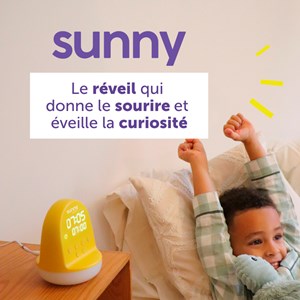 Morphée Sunny réveil enfant pensées positives musiques douces défis et veilleuse