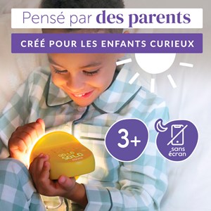 Morphée Sunny réveil enfant pensées positives musiques douces défis et veilleuse
