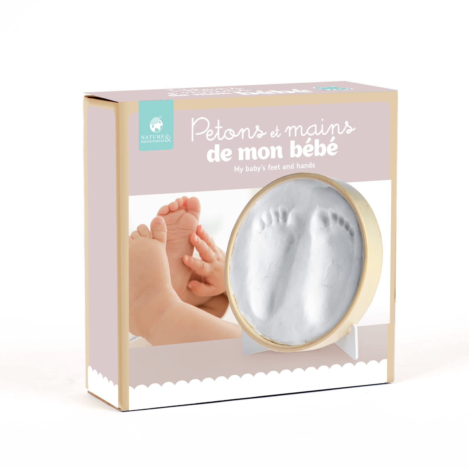 Kit dEmpreintes de Mains et Pieds de Bébé avec Boîte Cadeau-puericulture bébé-cadeau naissance fille garcon 