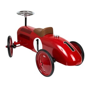 Voiture porteur en métal rouge