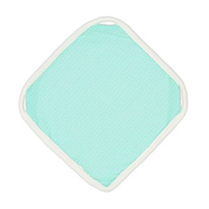 Doudou gris-motifs bleu coton bio