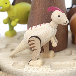 Boîte à musique volcan et dinosaures 