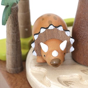 Boîte à musique volcan et dinosaures 