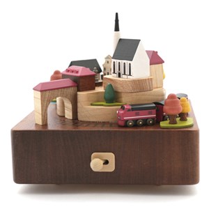 Boîte à musique train en automne