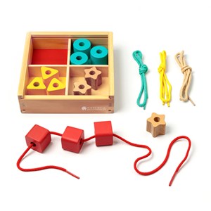 Jeu de perles en bois Montessori
