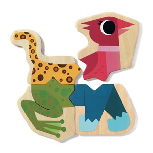 Puzzle magnétique animaux en bois