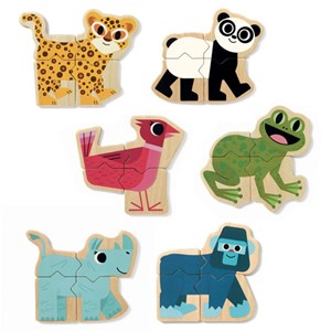 Puzzle magnétique animaux en bois