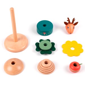 Tour à empiler le petit cerf en bois